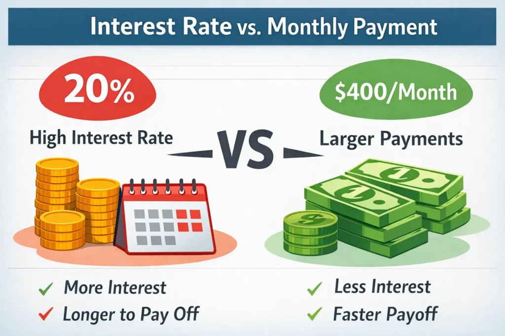credit card debt payoff example