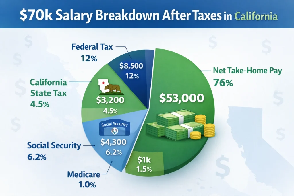 $70k Salary Tax Breakdown in California